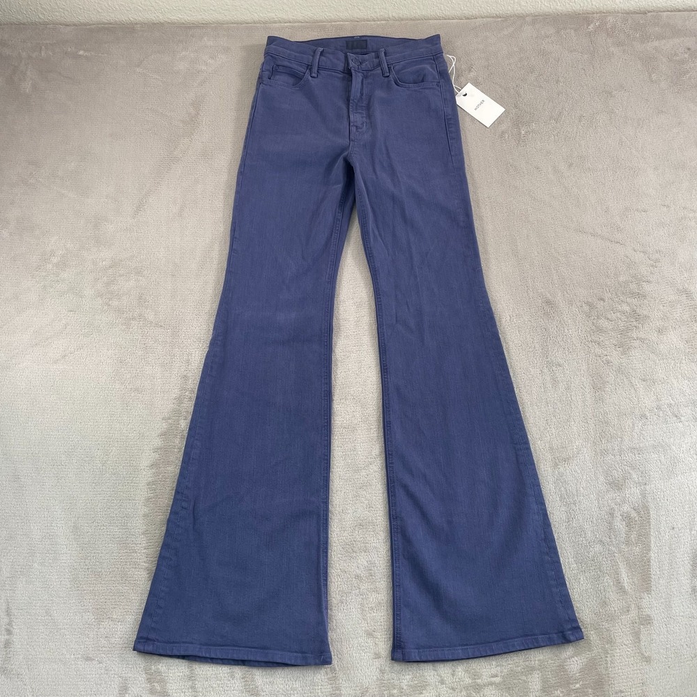 Mother The Doozy Flared Jeans Women 26 in Medieval Blue Boho Designer NWT $337